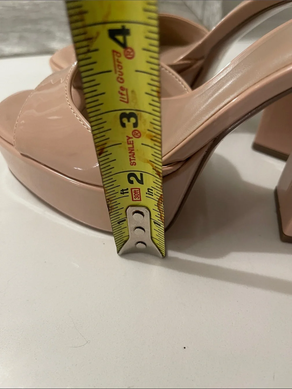 Mix No. 6 Nude Tan  Platform Block Heel Sandals Ankle Strap Sammir sz 6